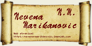 Nevena Marikanović vizit kartica